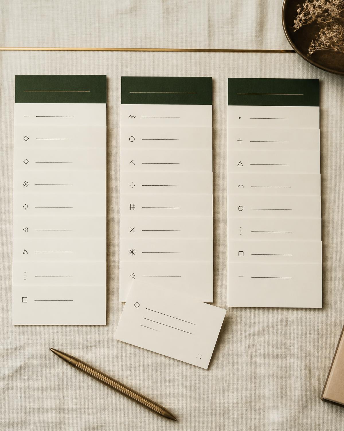 Priority matrix and organized executive planning notes